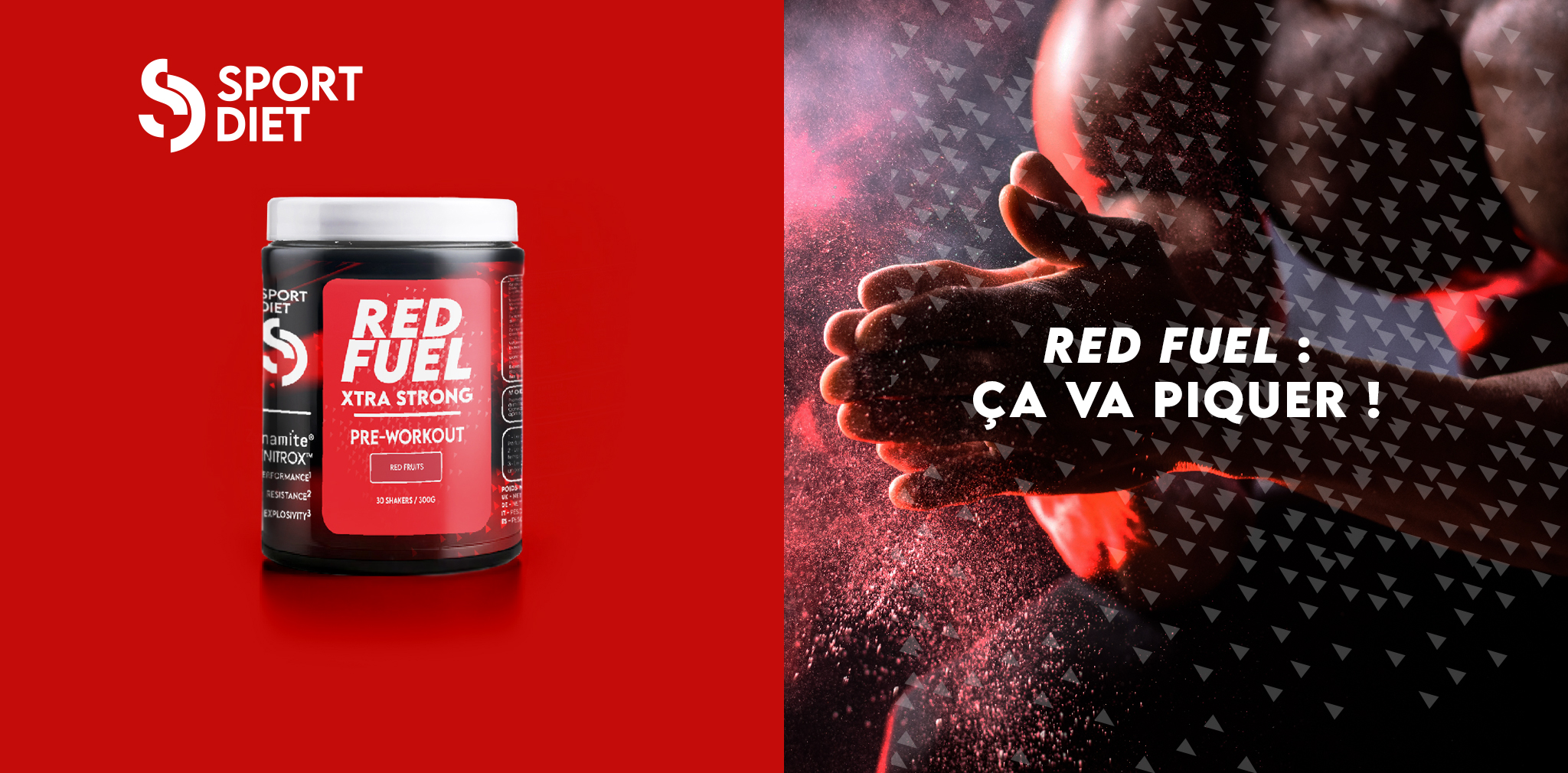Sport Diet Red Fuel Pré Workout avec Zynamite